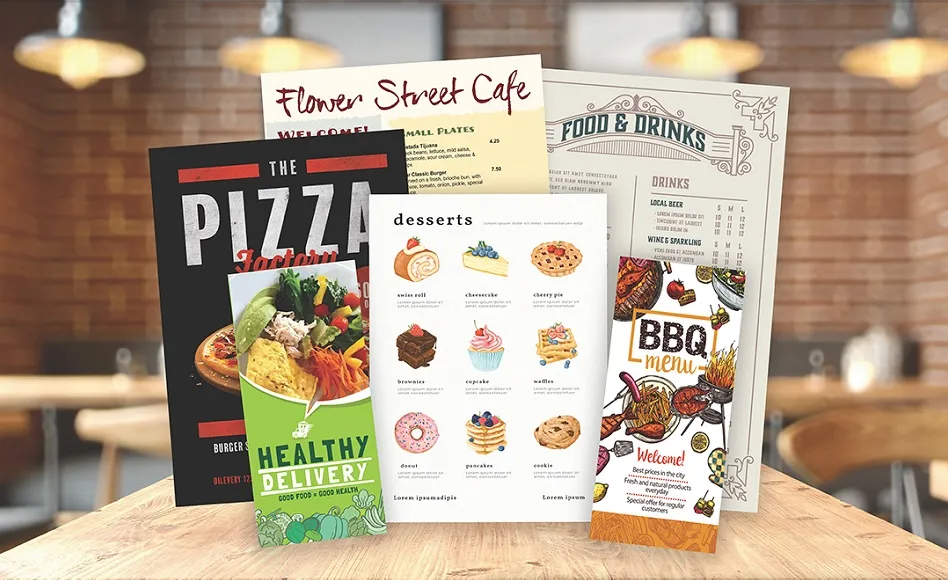 Menu printing Perth